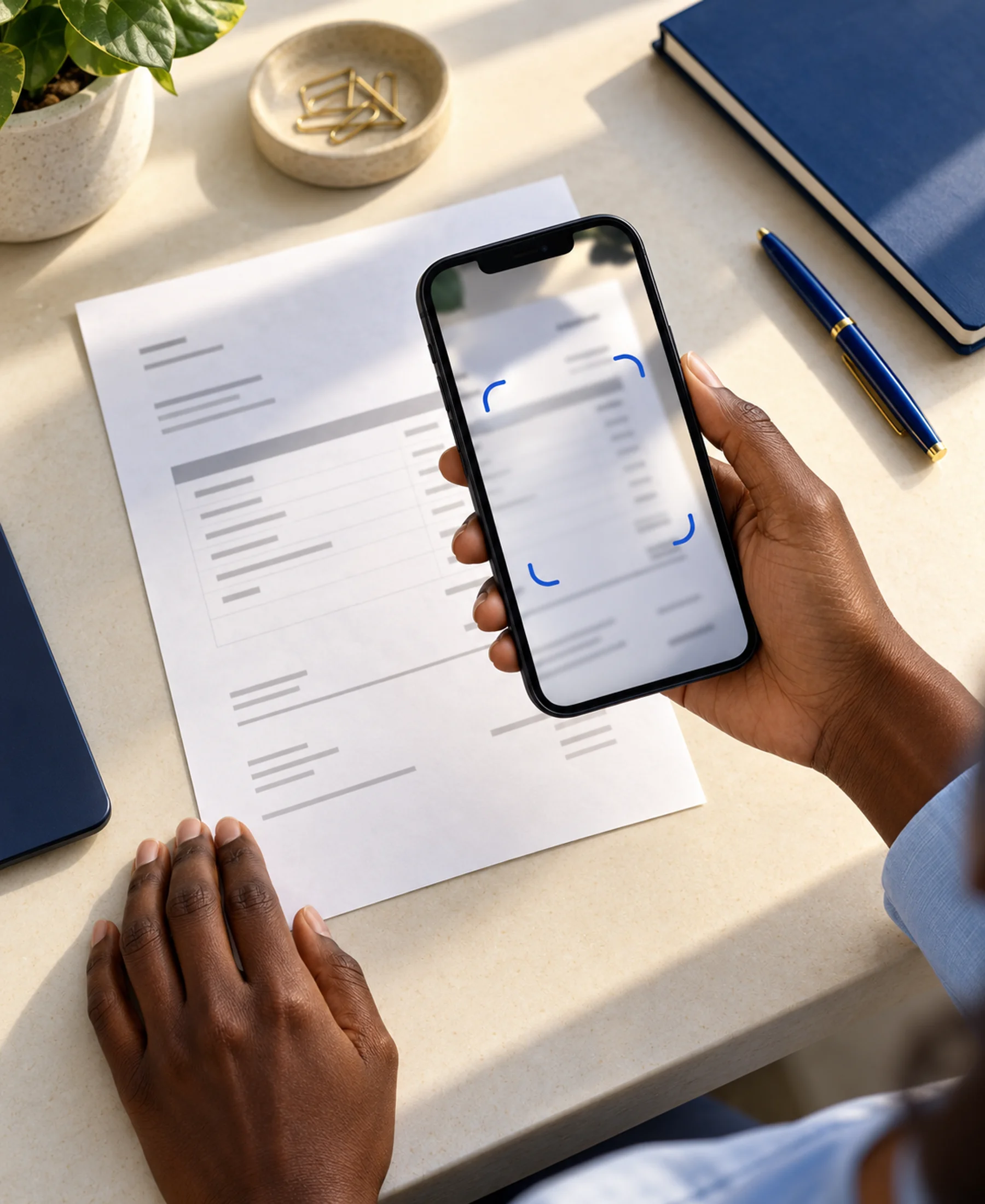 Une facture fournisseur scannée avec un smartphone